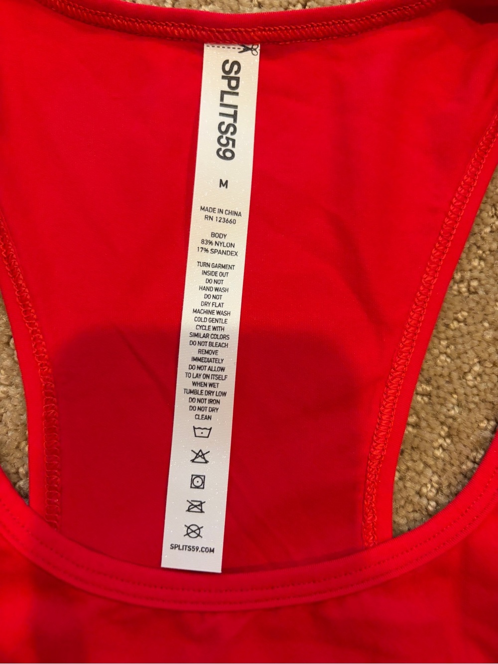 Splits59 Red Racerback Tank Top - Picture 3 of 4